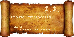 Prauda Pasztorella névjegykártya
